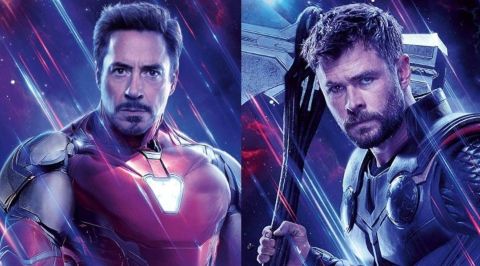 Robert Downey Jr.'s Ironman and Chris Hemsworth's Thor.
